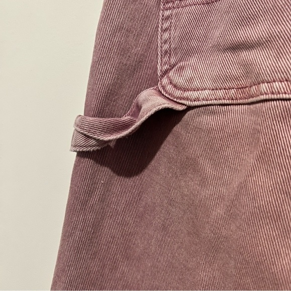 GUESS Originals Mid-Rise Women’s Overdye Slouchy Carpenter Pink Wash Jeans - Picture 7 of 16